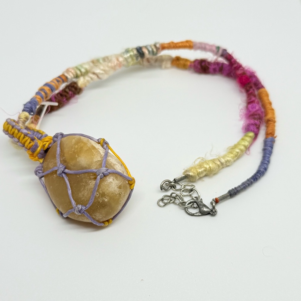 Handcrafted Multicolor Stone Pendant Necklace